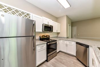 Modern kitchen with white cabinet